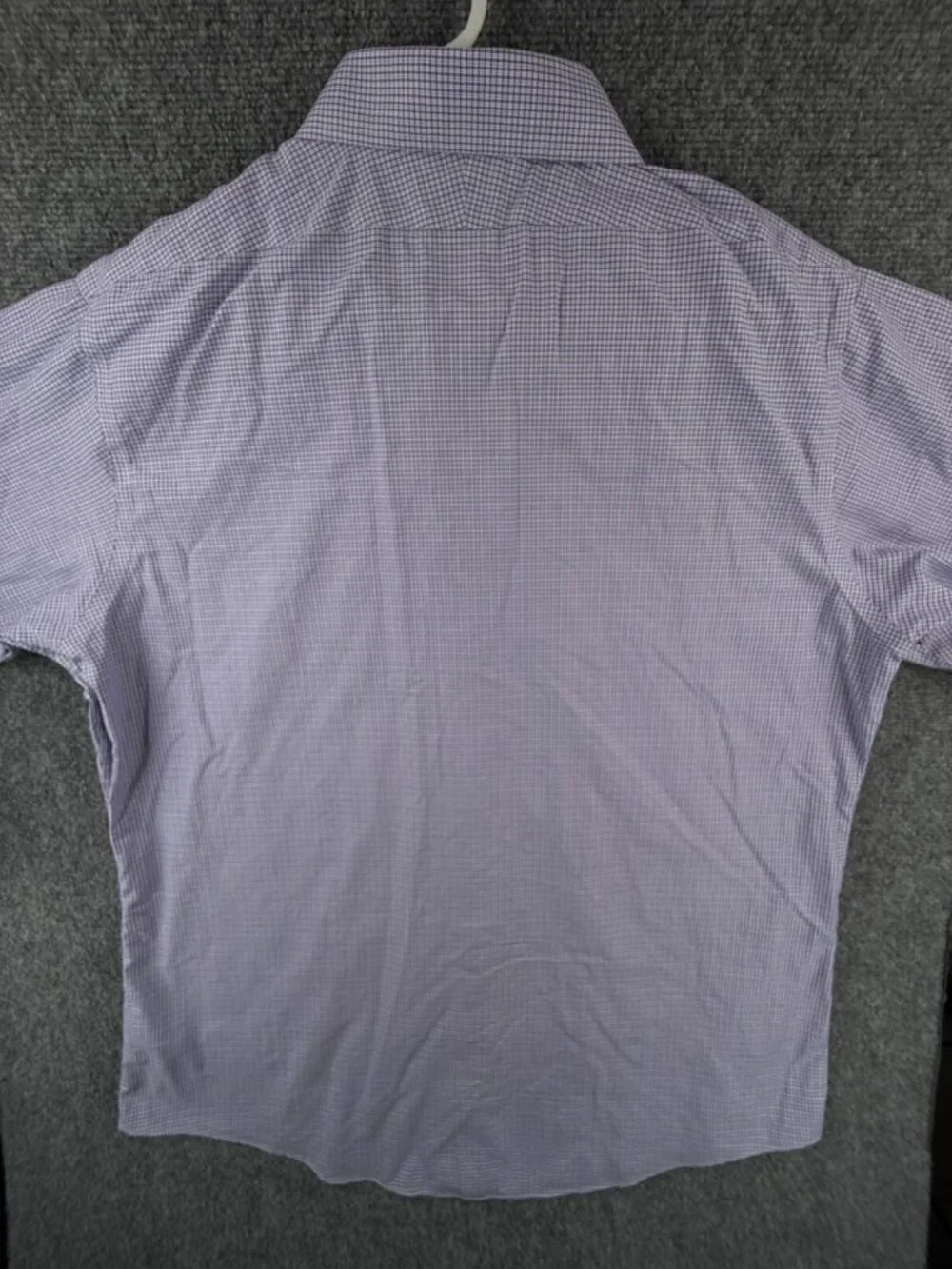 Brooks Brothers Non Iron Button Up Shirt Men Purple Check 17.5 32/33 Regent